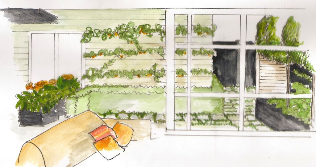 inner city courtyard, auckland